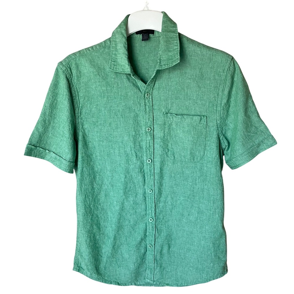 Magaschoni Light Green‎ Linen Blend Shirt, S